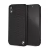 BMW Apple iPhone XR Perforated Leather hardcase zwart