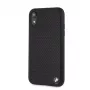 BMW Apple iPhone XR Perforated Leather hardcase zwart