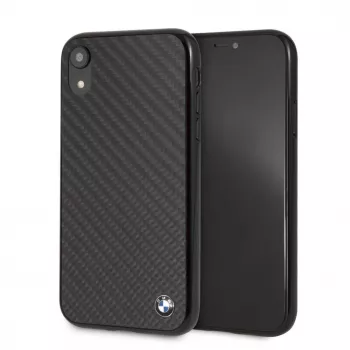 BMW Apple iPhone XR Signature hardcase echt carbon zwart