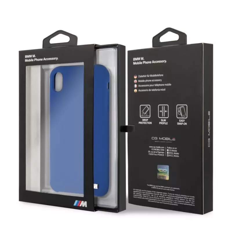 BMW Apple iPhone XR hardcase siliconen navy