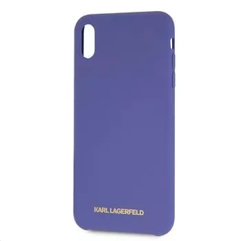 Karl Lagerfeld Apple iPhone XS Max Gold Logo siliconen hoesje violet