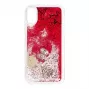 Guess Apple iPhone X/XS Glitter Hearts hoesje framboos
