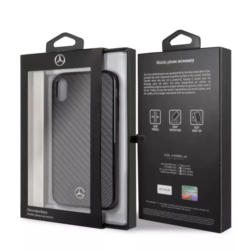 Mercedes-Benz Apple iPhone XR hardcase echt carbonvezel zwart