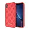 Guess Apple iPhone XR Debossed PU Leather hardcase pioenrood