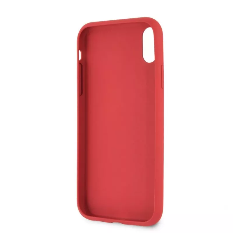 Guess Apple iPhone XR Debossed PU Leather hardcase pioenrood