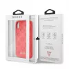 Guess Apple iPhone XR Debossed PU Leather hardcase pioenrood