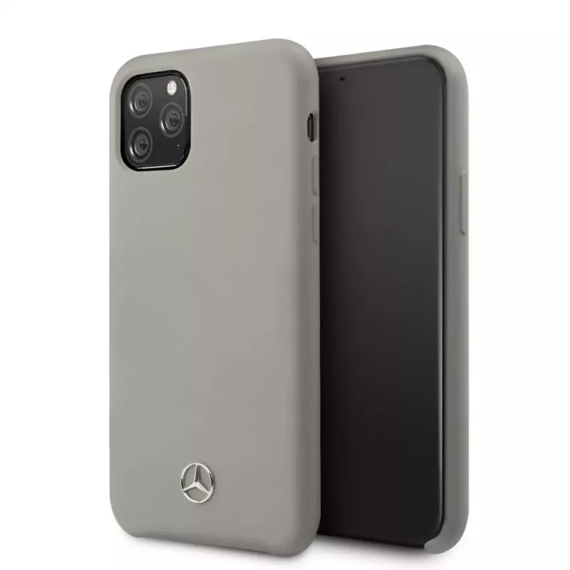 Mercedes-Benz Apple iPhone 11 Pro Liquid Silicone hoesje grijs