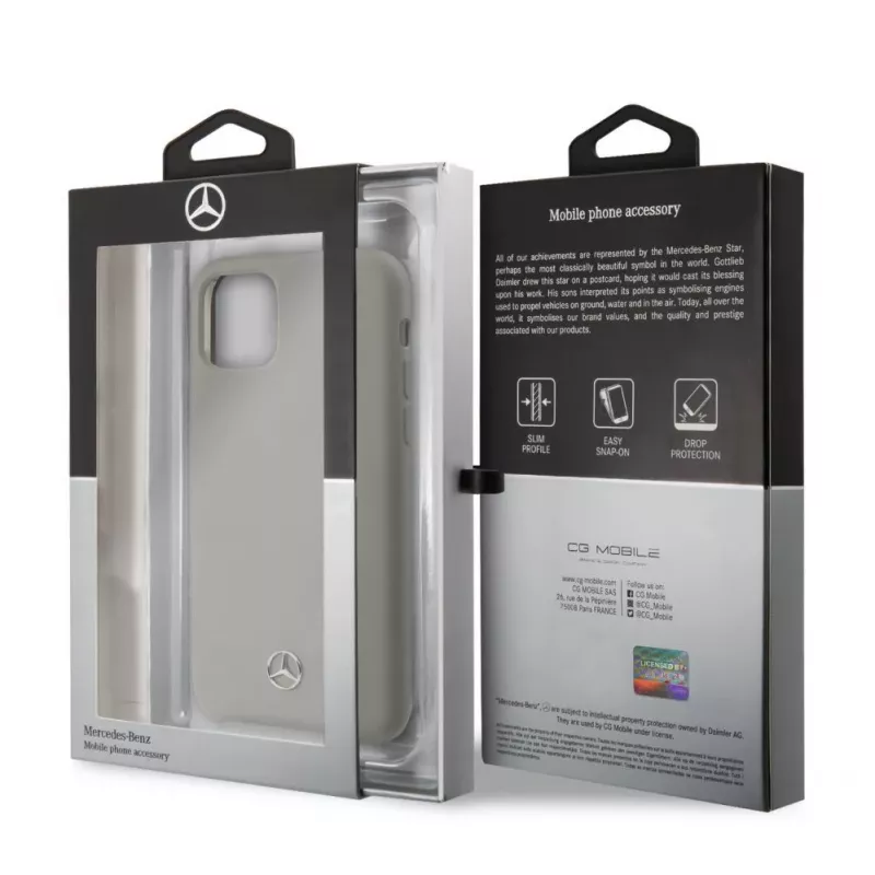 Mercedes-Benz Apple iPhone 11 Pro Liquid Silicone hoesje grijs