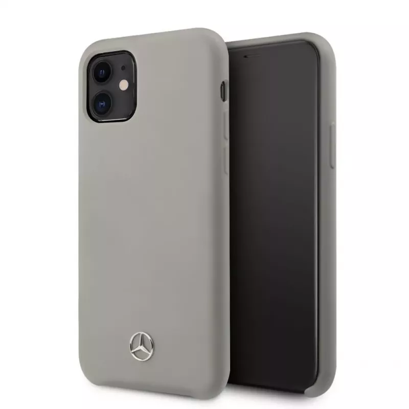 Mercedes-Benz Apple iPhone 11 Liquid Silicone hoesje grijs
