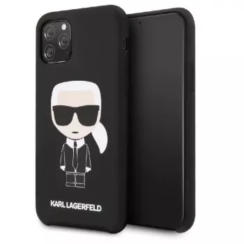 Karl Lagerfeld Apple iPhone 11 Pro Iconic siliconen hoesje zwart
