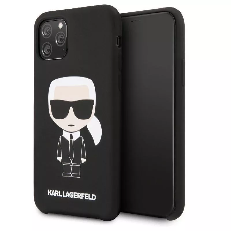 Karl Lagerfeld Apple iPhone 11 Pro Iconic siliconen hoesje zwart