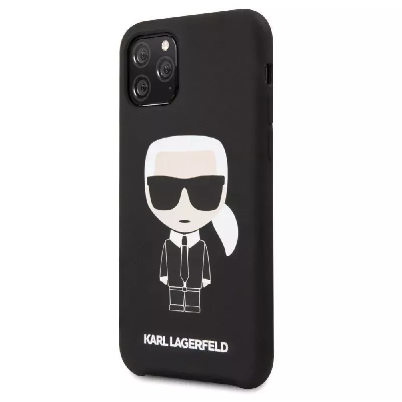 Karl Lagerfeld Apple iPhone 11 Pro Iconic siliconen hoesje zwart