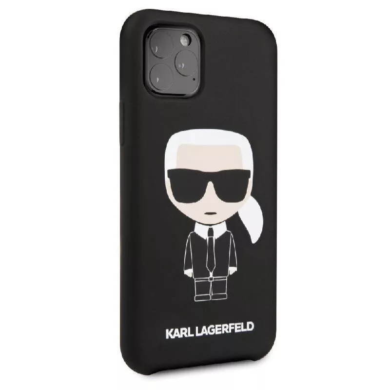 Karl Lagerfeld Apple iPhone 11 Pro Iconic siliconen hoesje zwart