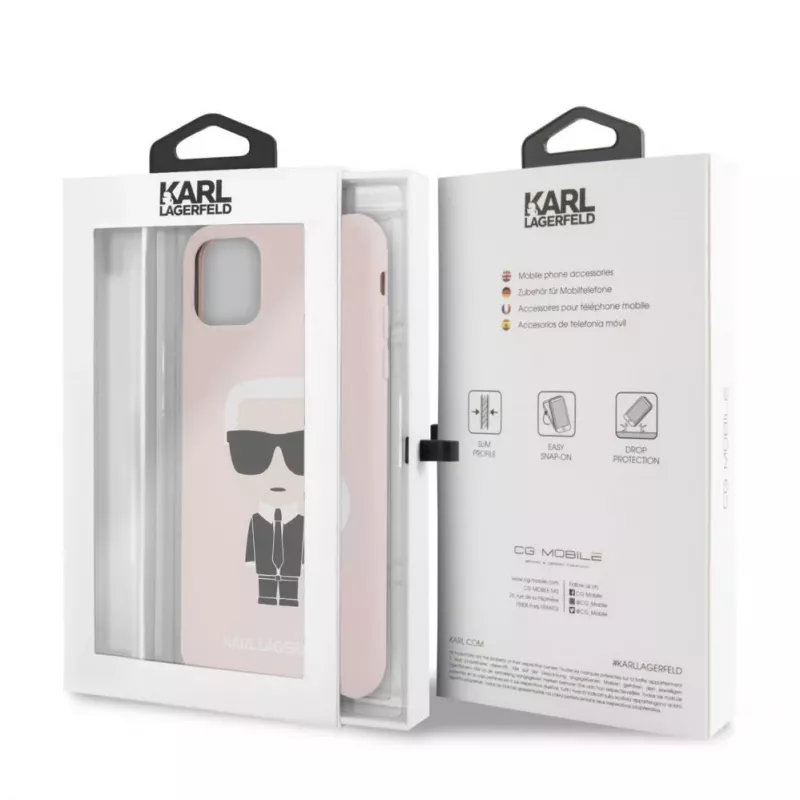 Karl Lagerfeld Apple iPhone 11 Pro Max siliconen fullbody Ikonic roze