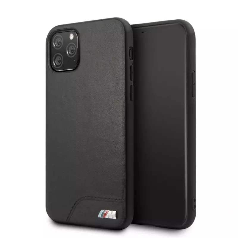 BMW Apple iPhone 11 Pro Hardcase glad PU-leer zwart