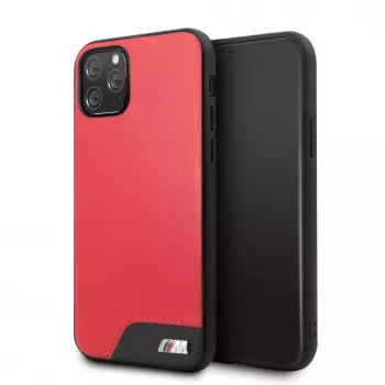 BMW Apple iPhone 11 Pro Hardcase glad PU-leer rood