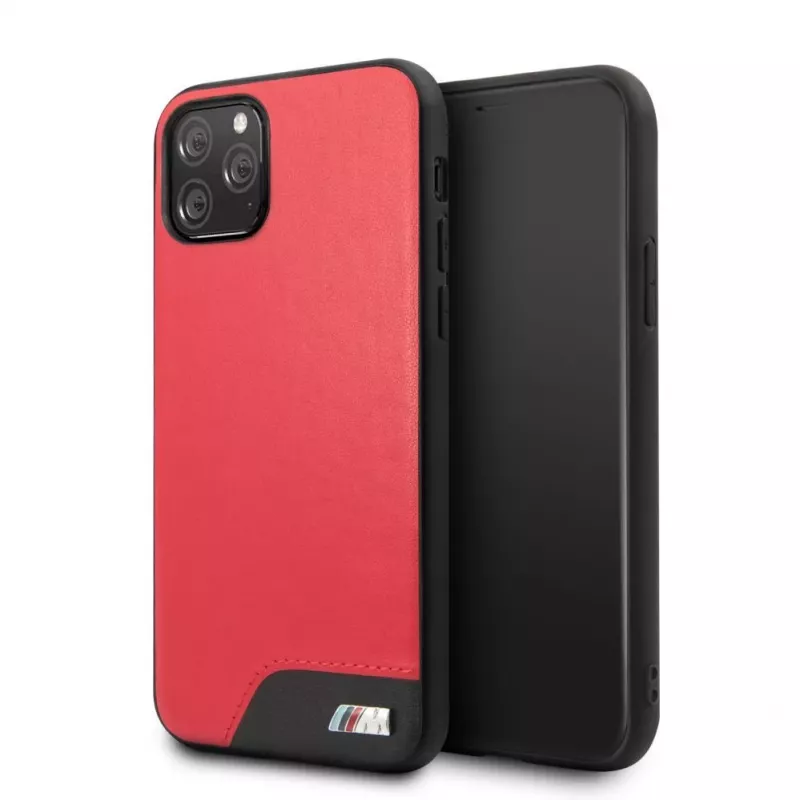 BMW Apple iPhone 11 Pro Hardcase glad PU-leer rood