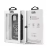Karl Lagerfeld Apple iPhone 11 Pro Silicone Ikonik White Outline zwarte achterkant hoesje