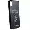 Karl Lagerfeld iPhone XR PC/TPU Glitter Ikonik White Outline zwart
