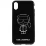 Karl Lagerfeld iPhone XR PC/TPU Glitter Ikonik White Outline zwart