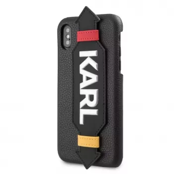 Karl Lagerfeld Apple iPhone X/XS PU-hoesje met strap zwart