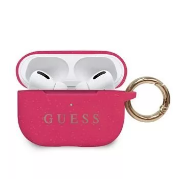 Guess AirPods Pro siliconen hoes fuchsia