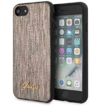 Guess Apple iPhone 7/8/SE2020 Lizard Cover goud