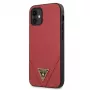 Guess GUHCP12SVSATMLRE Saffiano Hard Case voor Apple iPhone 12 Mini - rood