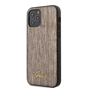 Guess iPhone 12 Pro Max Lizard Cover goud