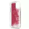 Guess iPhone 12 mini 5,4 inch Liquid Glitter Charms Cover framboos
