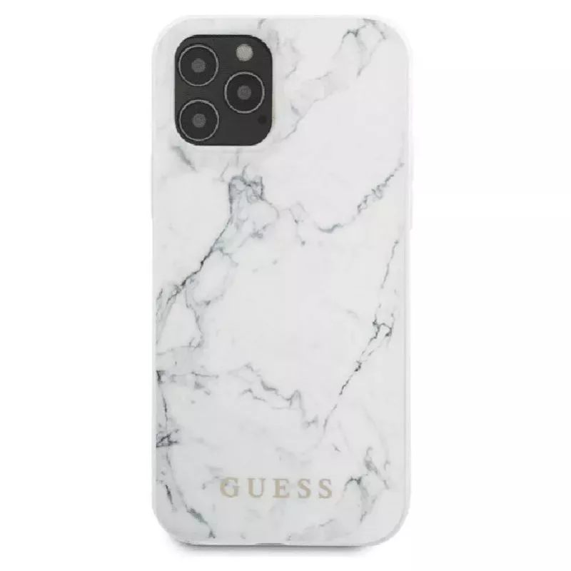Guess Apple iPhone 12/12 Pro PC/TPU Marble Cover wit