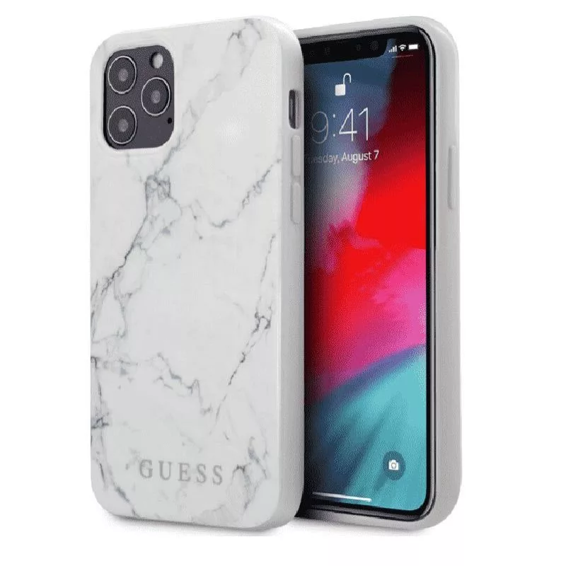 Guess Apple iPhone 12/12 Pro PC/TPU Marble Cover wit