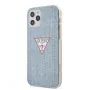 Guess iPhone 12/12 Pro PC/TPU Denim Triangle Cover lichtblauw