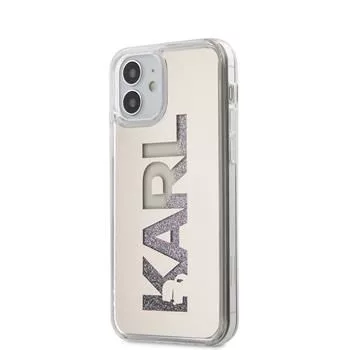 Karl Lagerfeld iPhone 12 mini 5.4'' Liquid Glitter Multi Mirror Cover zilver