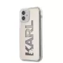Karl Lagerfeld iPhone 12 mini 5.4'' Liquid Glitter Multi Mirror Cover zilver