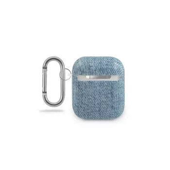 Guess AirPods Denim Triangle Case lichtblauw