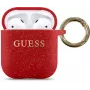 Guess AirPods Pro Glitter siliconen case rood