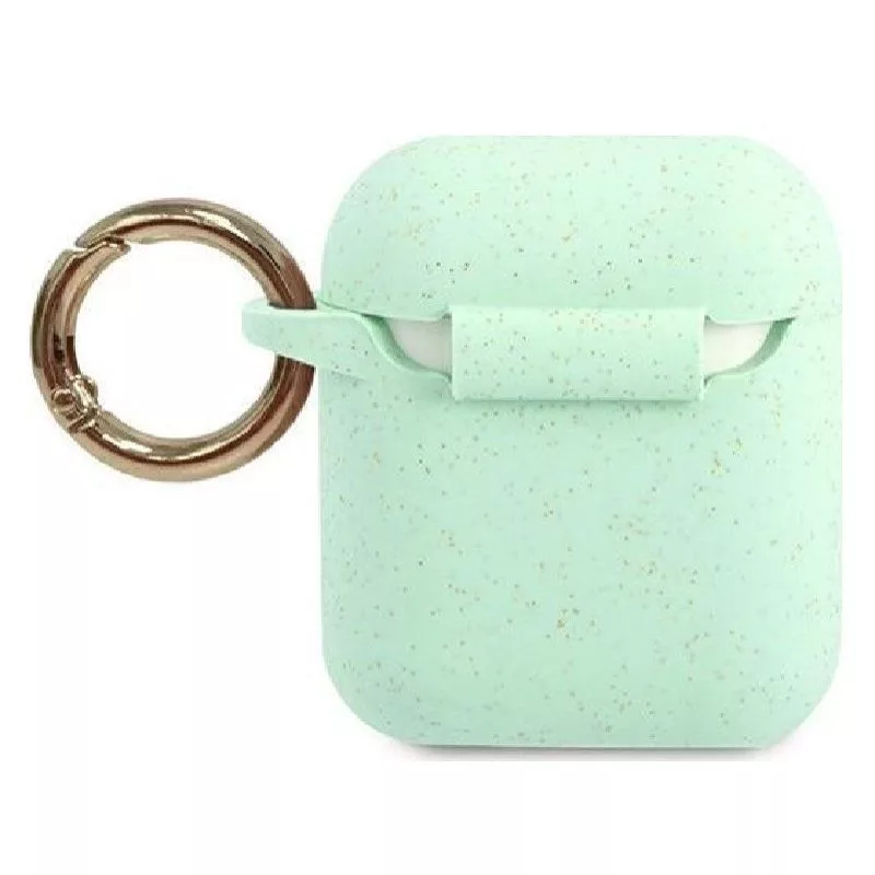 Guess AirPods Pro Glitter siliconen case groen