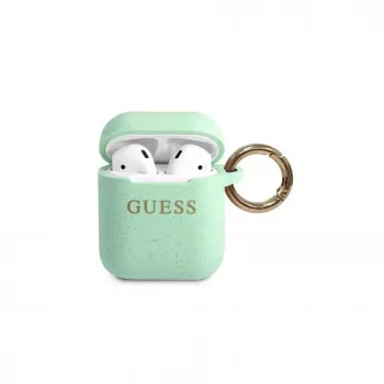 Guess AirPods Pro Glitter siliconen case groen