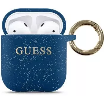Guess AirPods siliconen hoes blauw