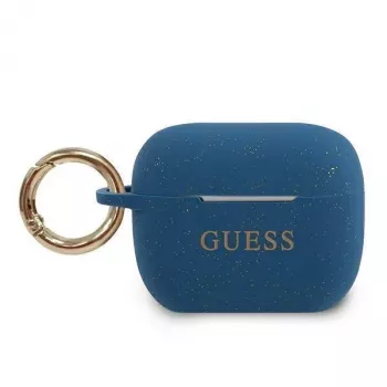 Guess AirPods Pro siliconen hoes blauw