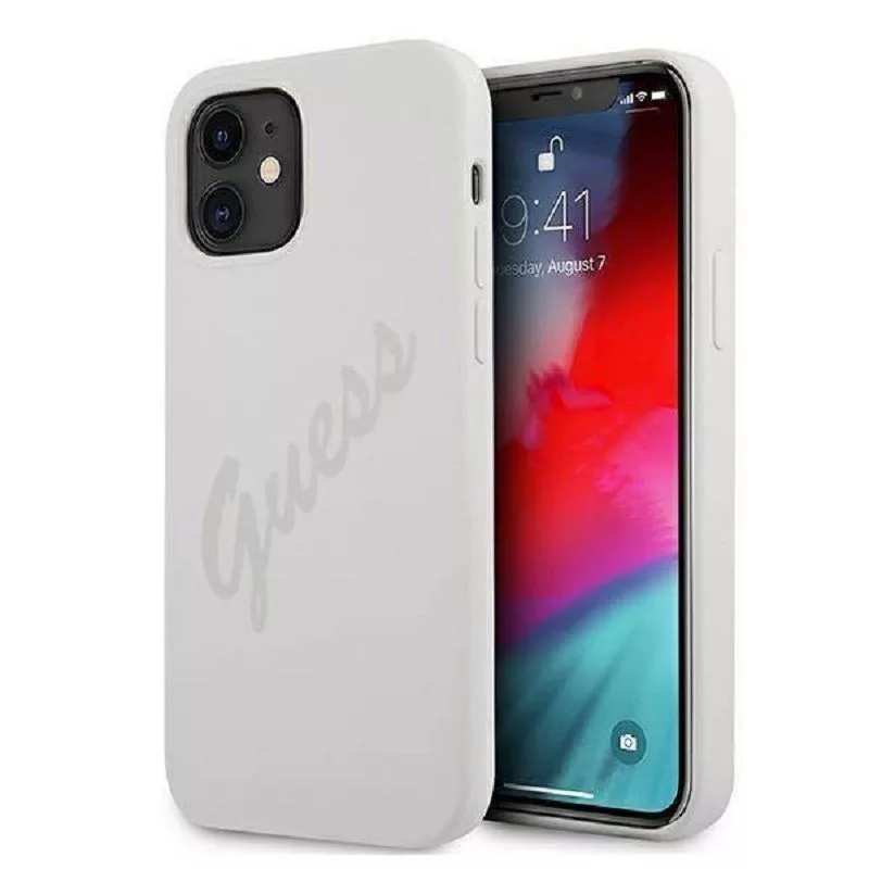 Guess Apple iPhone 12 Mini 5.4 inch Vintage Cover crème