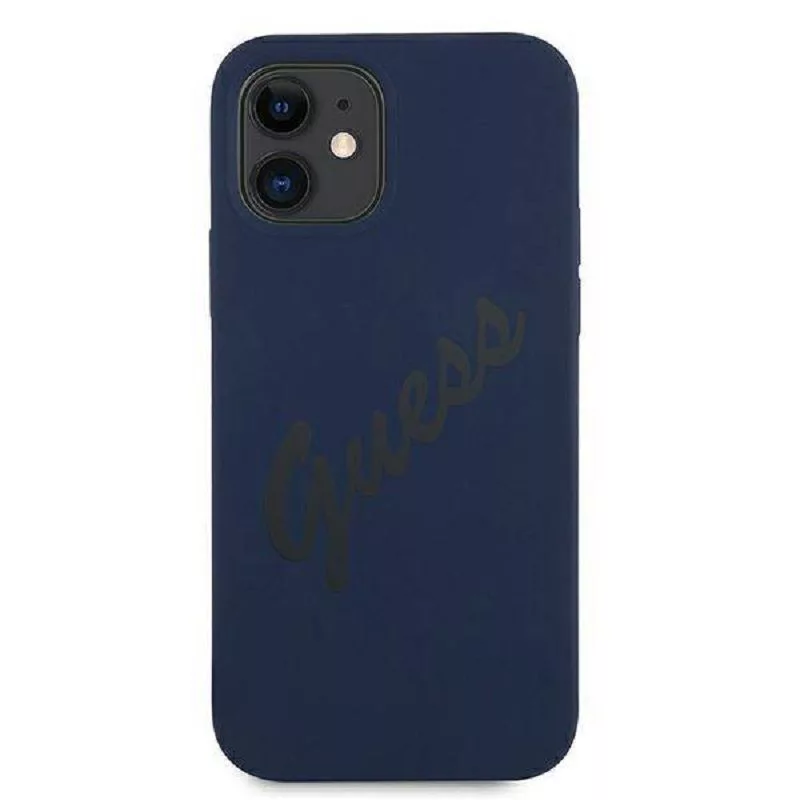 Guess Apple iPhone 12 Mini 5,4 inch Vintage Cover blauw