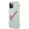 Guess Apple iPhone 12 Pro Max 6,7 inch Fuschia Cover blauw