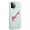Guess Apple iPhone 12 Pro Max 6,7 inch Fuschia Cover blauw