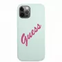 Guess Apple iPhone 12 Pro Max 6,7 inch Fuschia Cover blauw
