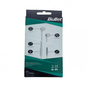 BULLET oordopjes 3,5mm, 120 cm, wit