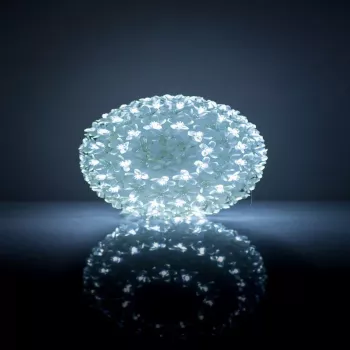 iLike Bumba ar puķēm 465 200LED D-20cm wit decoratieve bollamp met bloemenpatroon