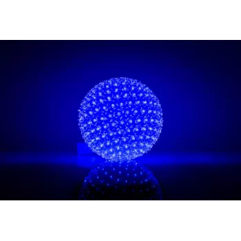 iLike decoratieve LED-lichtbol met bloemen 300 LEDs blauw 25 cm