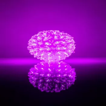 iLike Bumba met bloemen RS-214 80LED D-13cm paars decoratieve LED-lamp